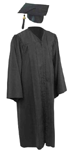 Bachelors Gowns - Black Color in Matte Finish