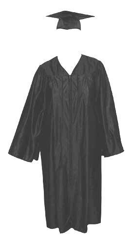 High School Gown - BLACK