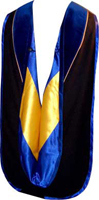 Doctoral Hood - VELVET, POLYESTER AND SATIN