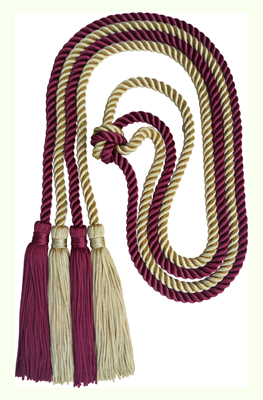 Honor Cord - LIGHT GOLD AND BURGANDY COLOR