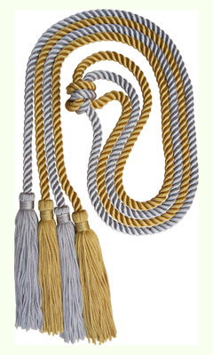 Honor Cord - SILVER AND LIGHT GOLD COLOR